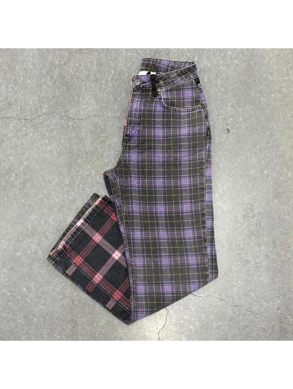 Urban Outfitters RAGGED Mixed Print High Rise Jeans